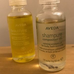 (2) AVEDA beautifying + shampure composition oil